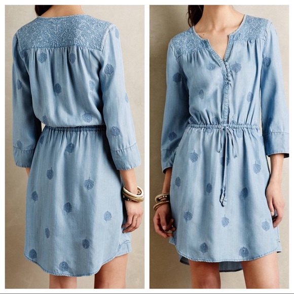 Anthropologie Dresses & Skirts - Holding Horses • Chambray Dress